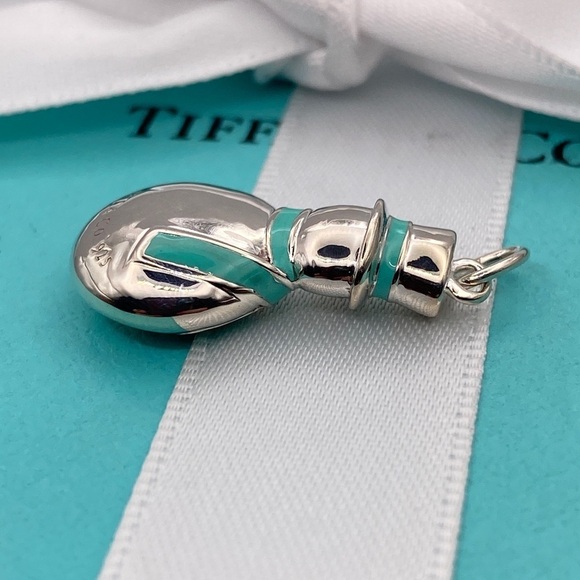 Tiffany & Co Silver Blue Enamel Snowman 925 silver  excellent box pouch - Picture 6 of 7